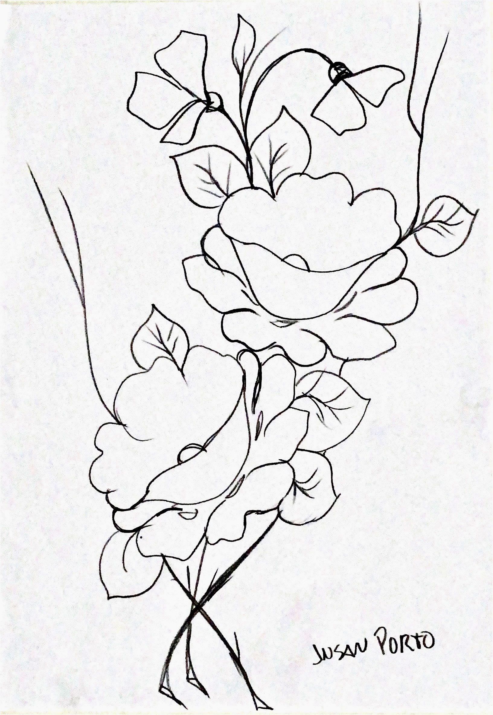 Risco exclusivo de galho com flores